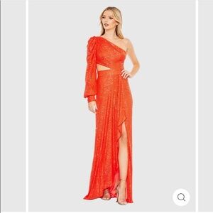 Orange Mac Duggal sequin dress! New with tags size 10